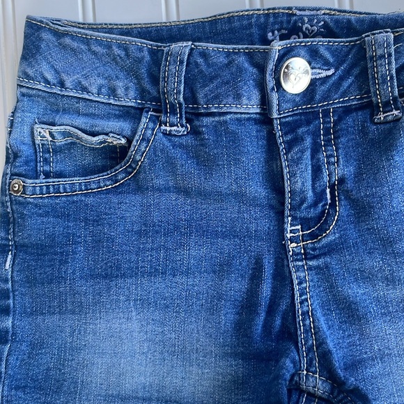 JUSTICE GIRLS JEAN SHORTS WITH FRONT AND BACK POCKETS SIZE 10 - Picture 2 of 5